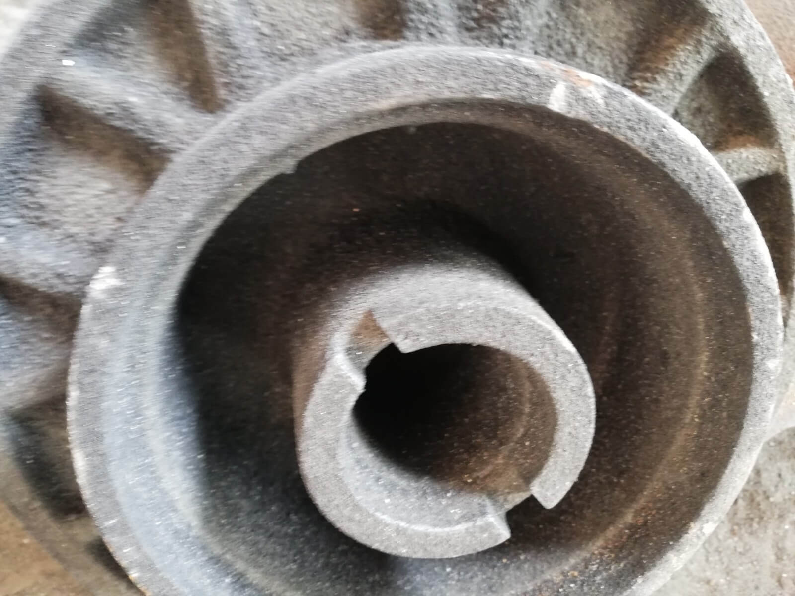 metal casting hub close up, rickshaw and loader disk break and disk hubs, wheel hub